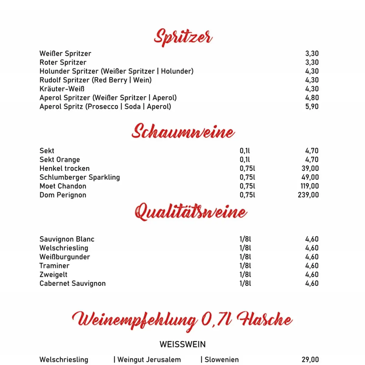 Speisekarte photo 1