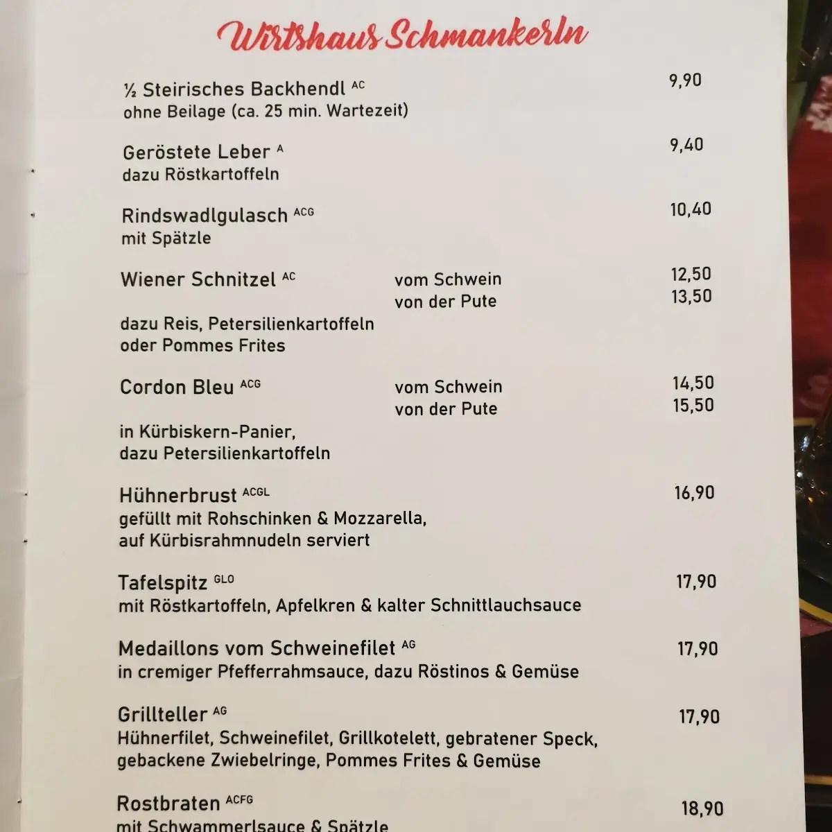Speisekarte photo 10