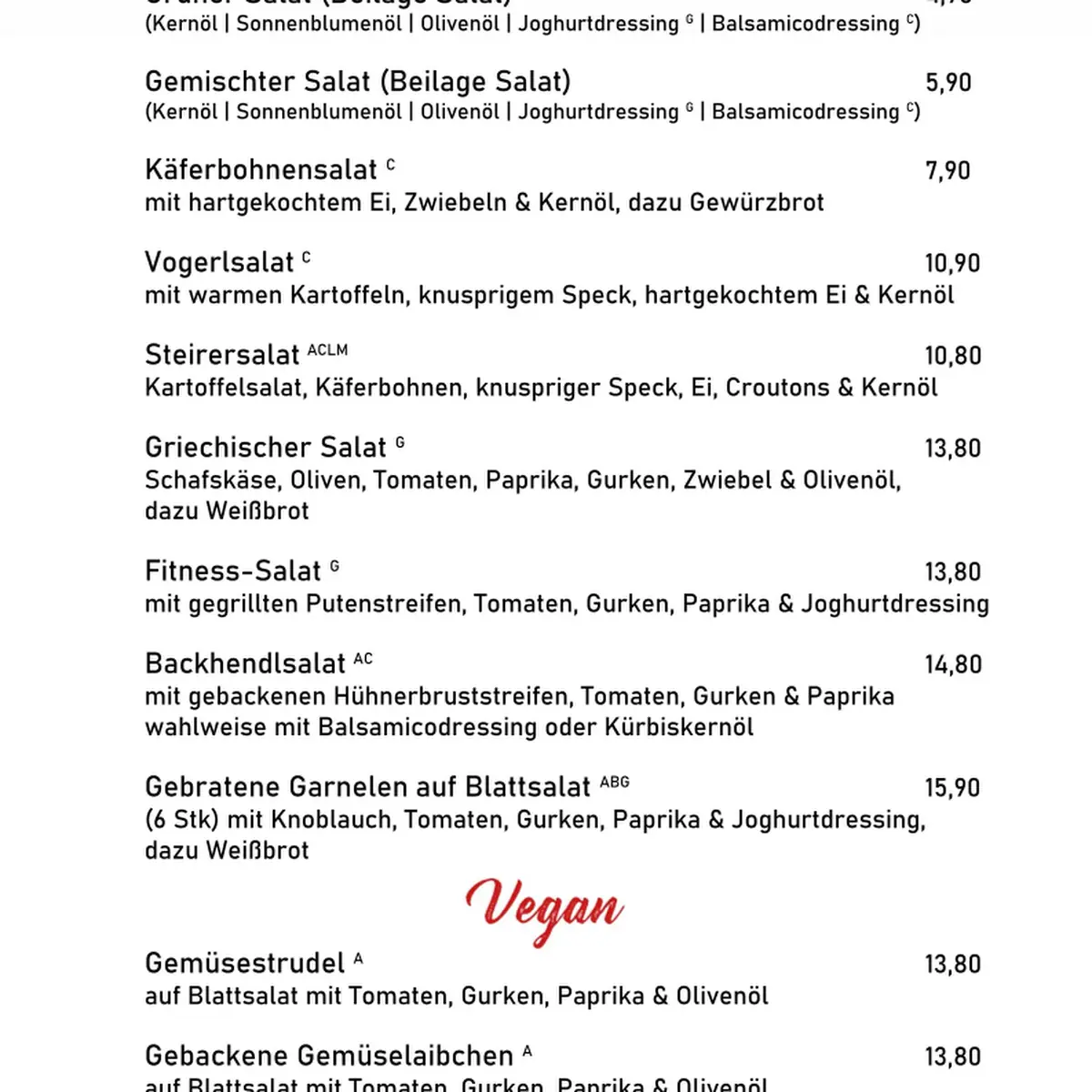 Speisekarte photo 8