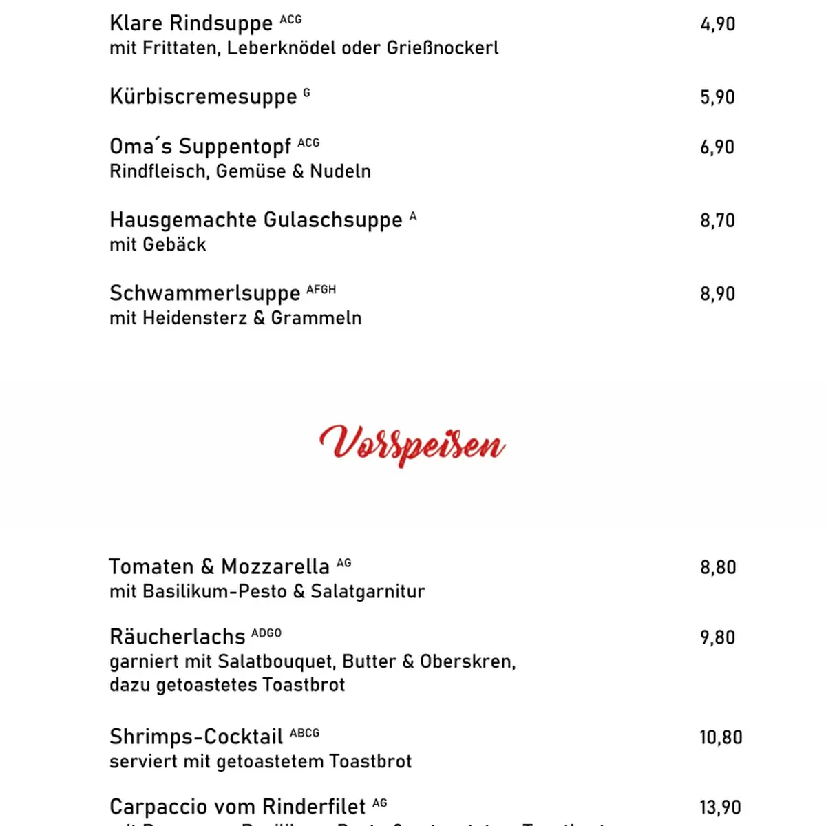Speisekarte photo 9