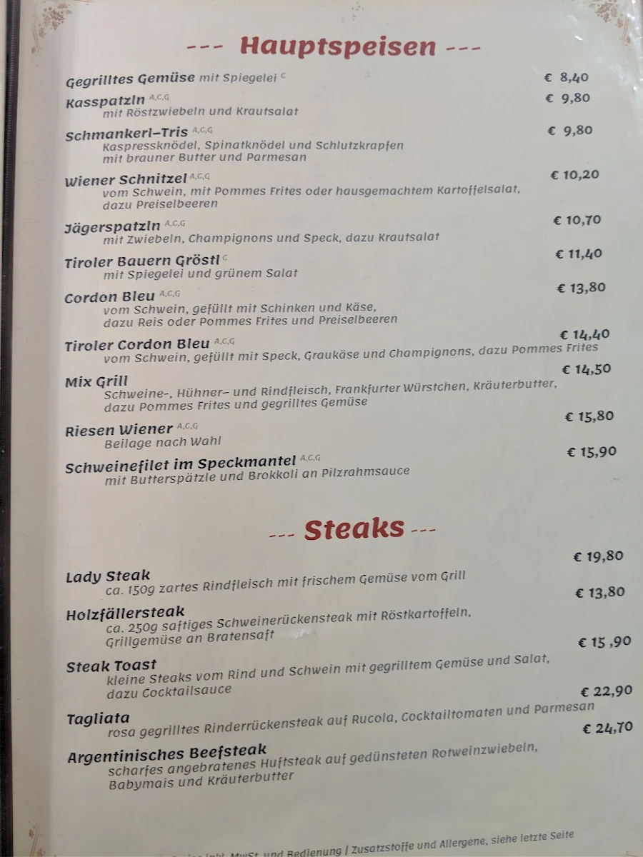 Speisekarte photo 1