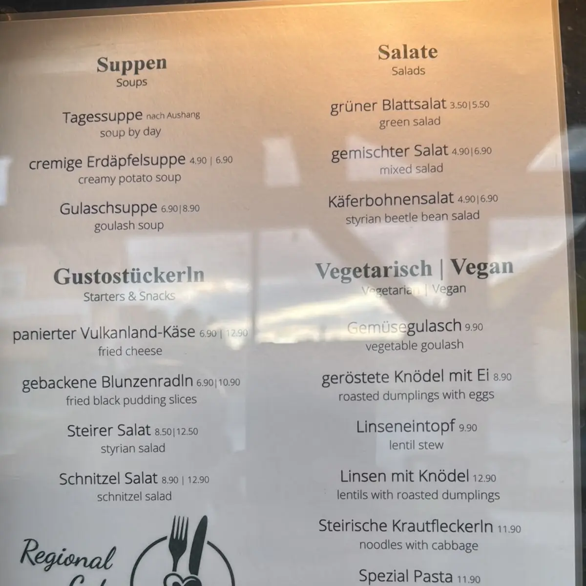 Speisekarte photo 1