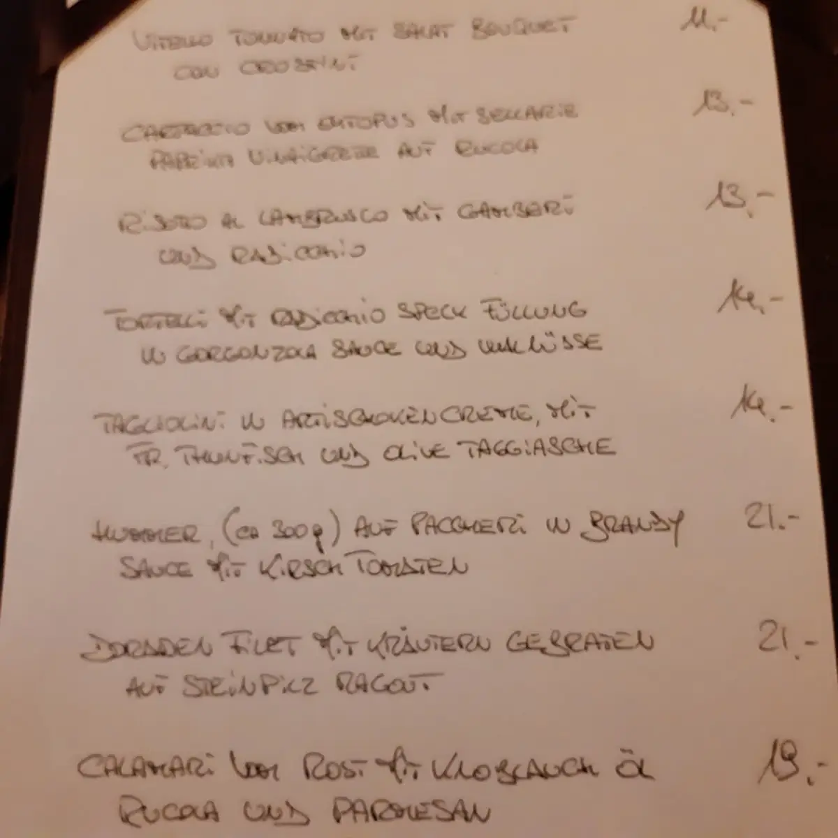 Speisekarte photo 1