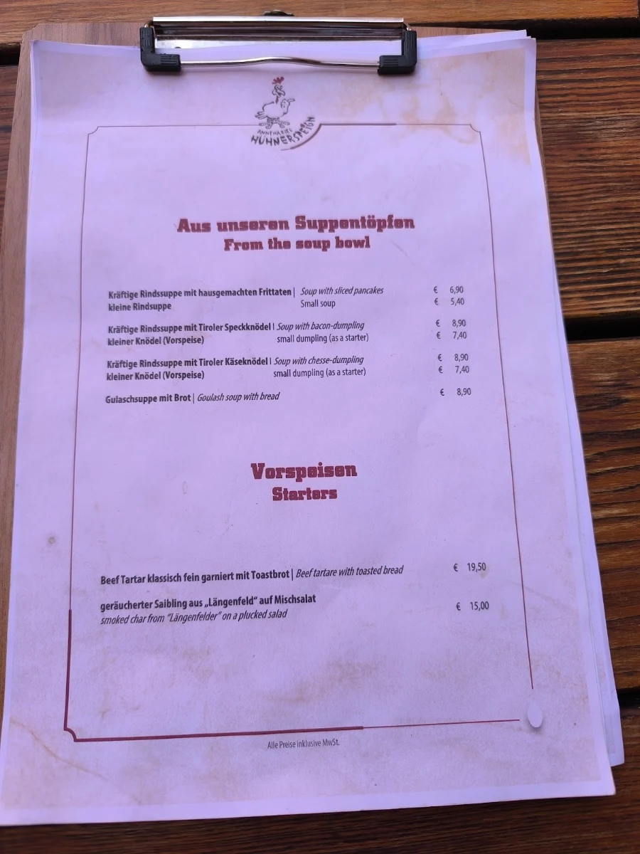 Speisekarte photo 1