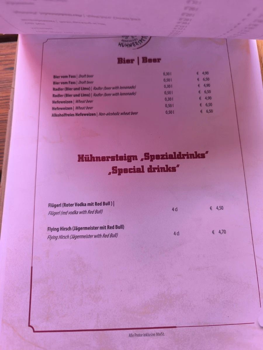 Speisekarte photo 2