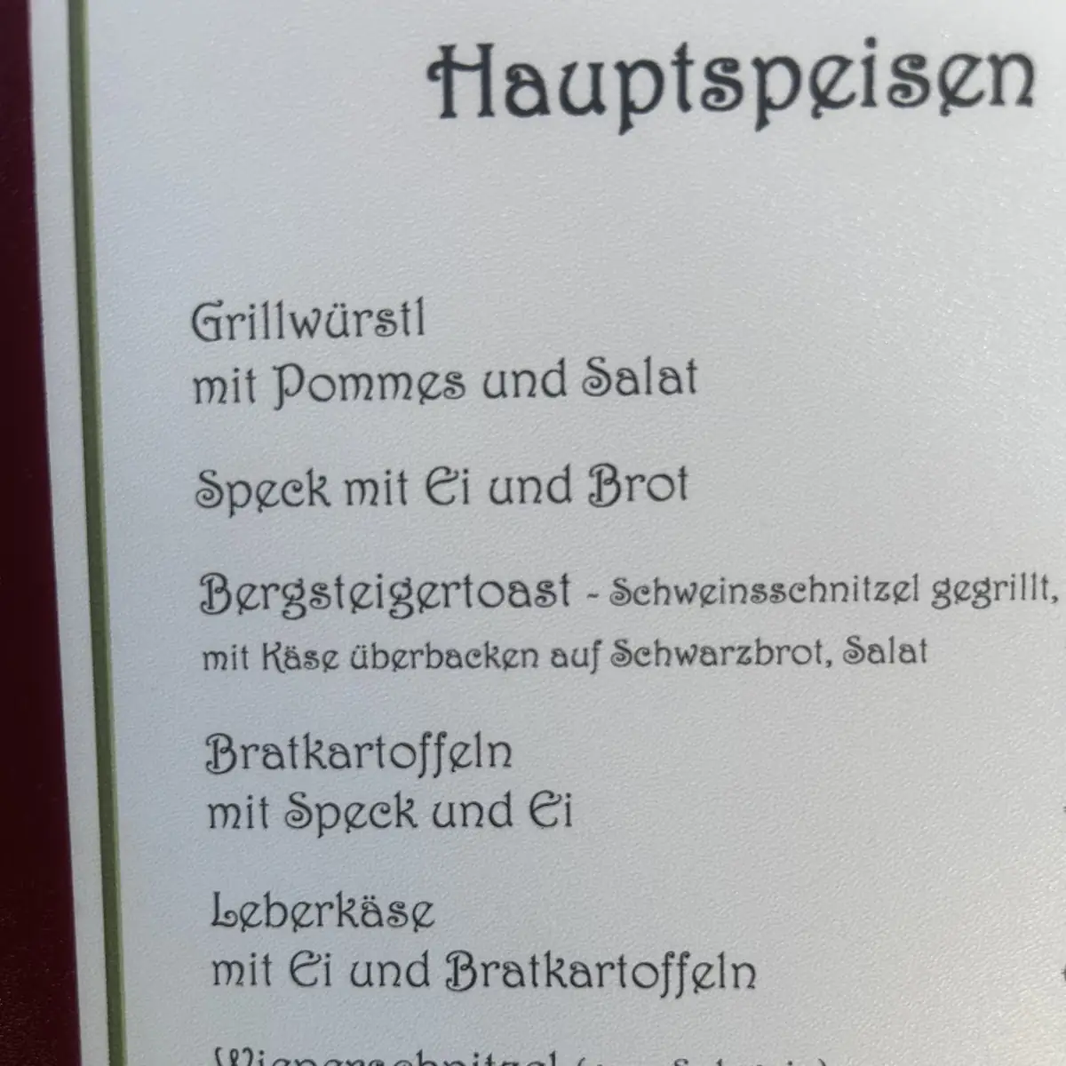 Speisekarte photo 1