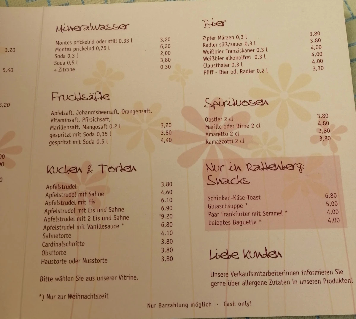 Speisekarte photo 2