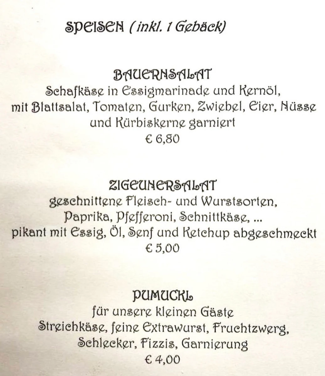 Speisekarte photo 2