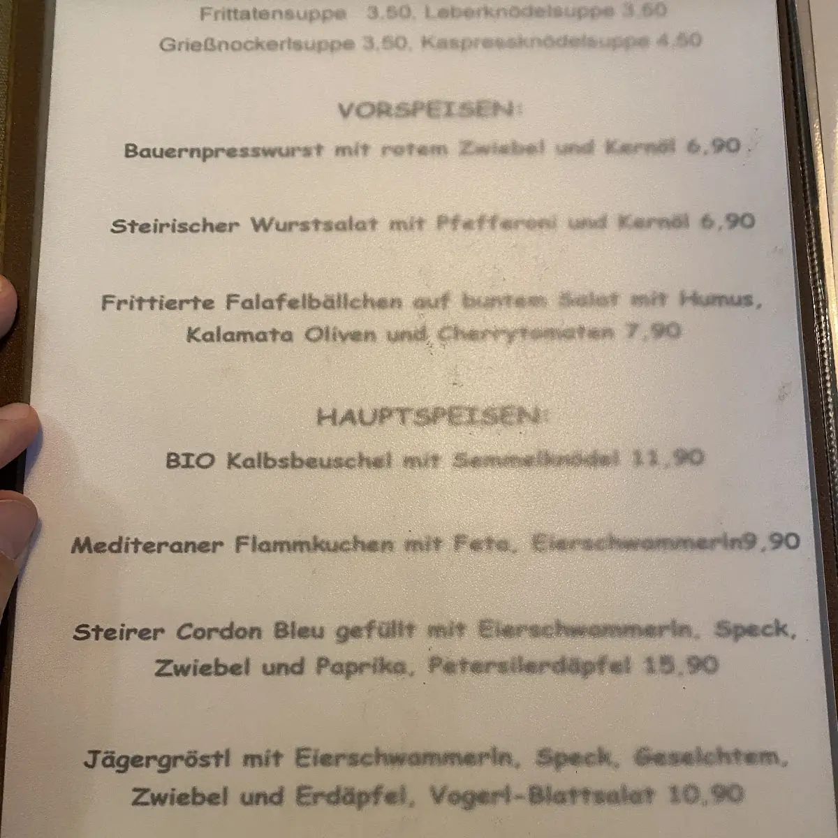 Speisekarte photo 1