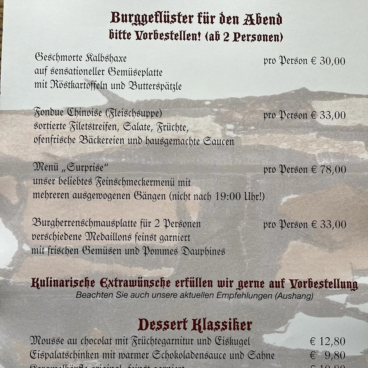 Speisekarte photo 2