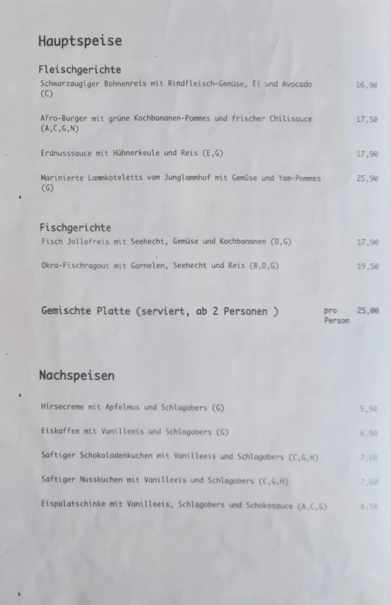 Speisekarte photo 2