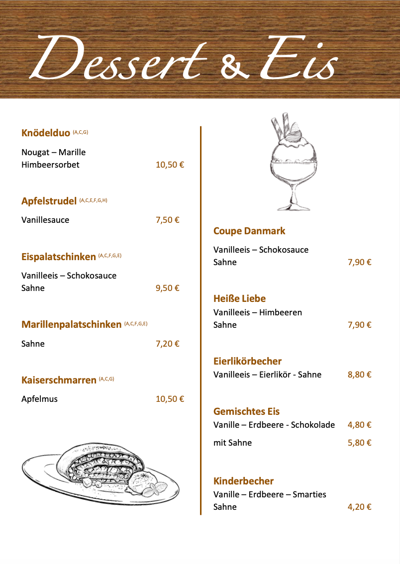 Speisekarte photo 2