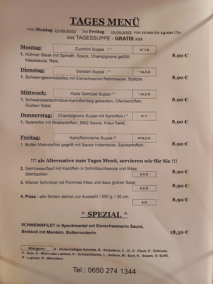 Speisekarte photo 1