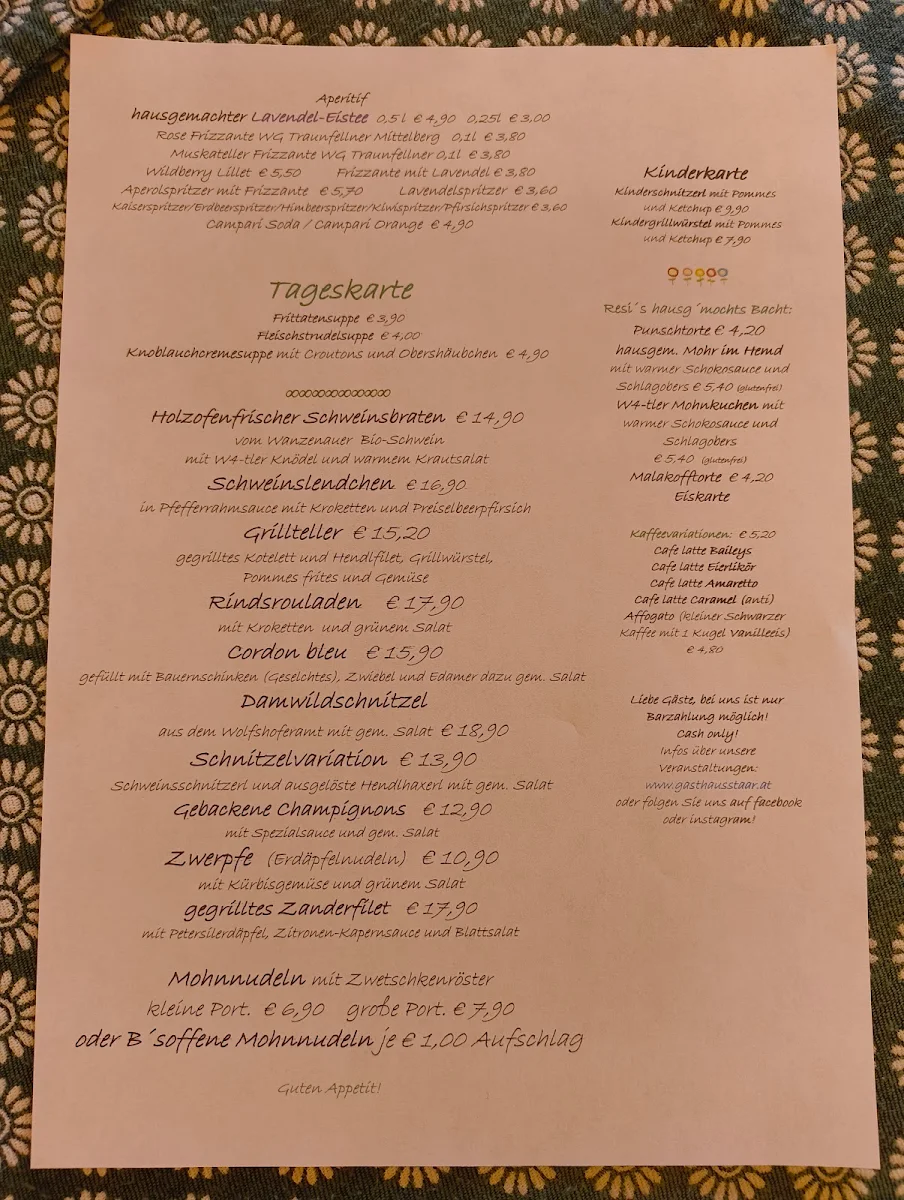 Speisekarte photo 1