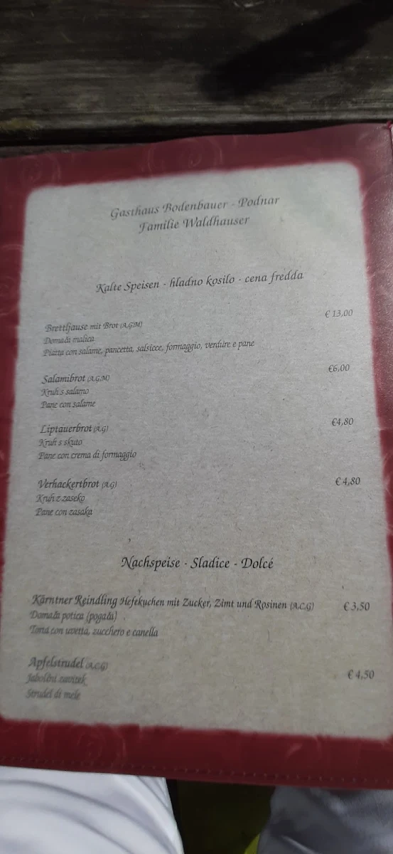 Speisekarte photo 2