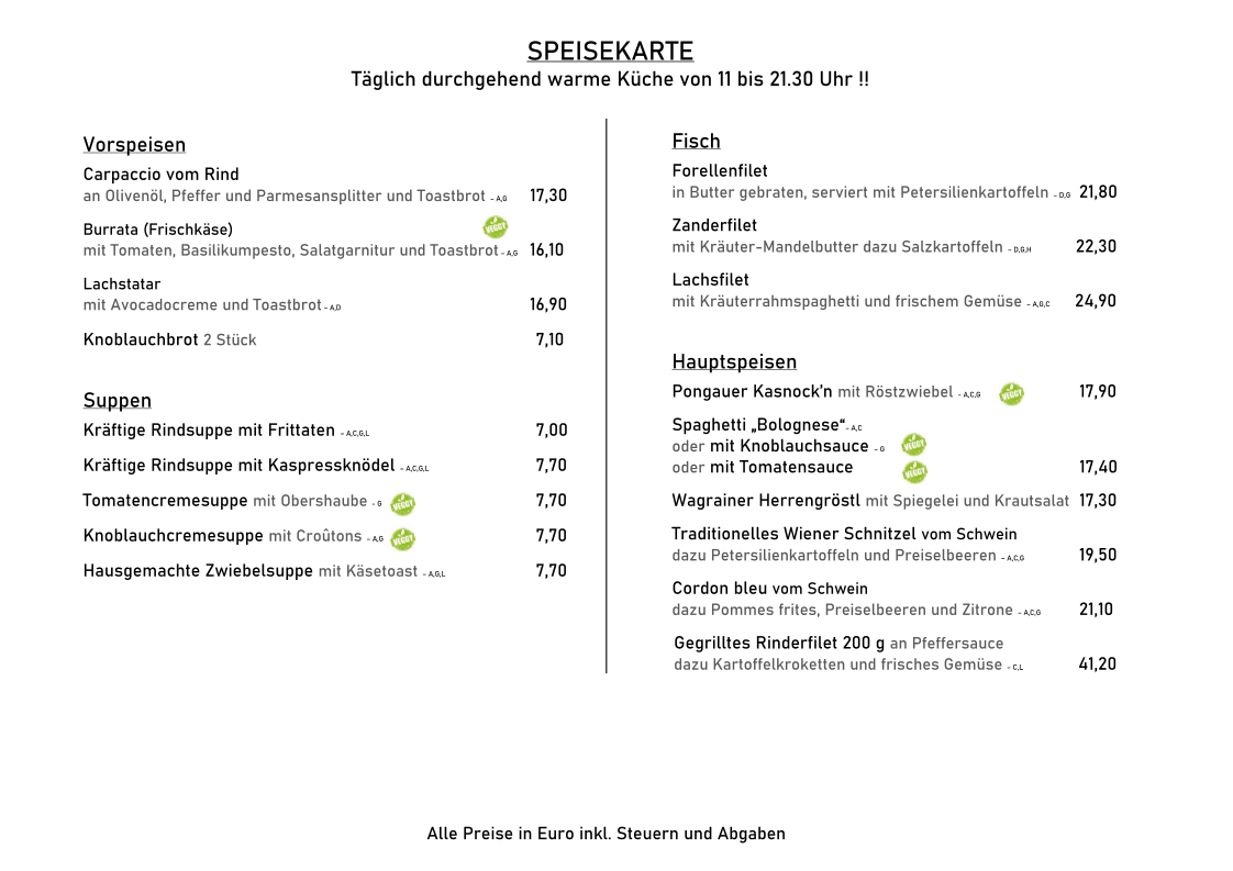 Speisekarte photo 2