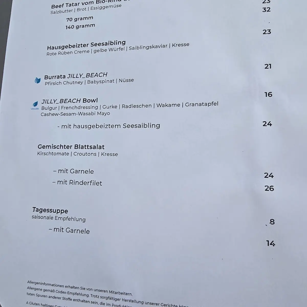 Speisekarte photo 4