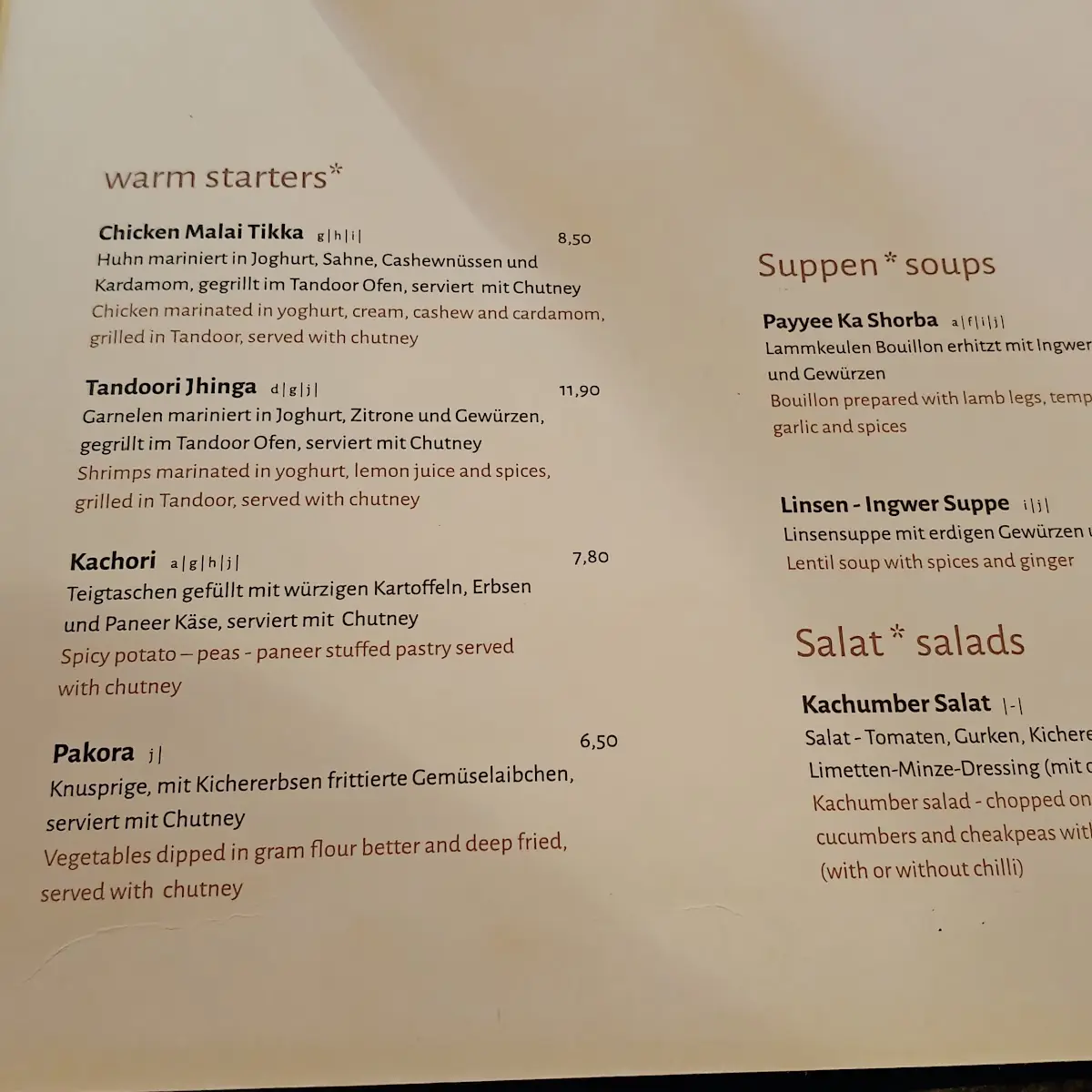 Speisekarte photo 1