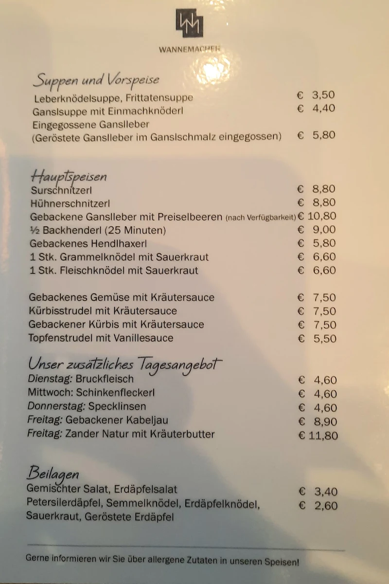 Speisekarte photo 1