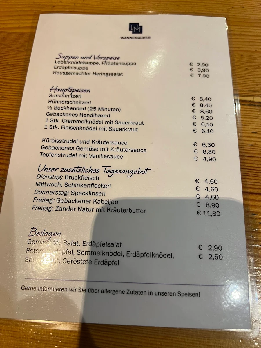 Speisekarte photo 3