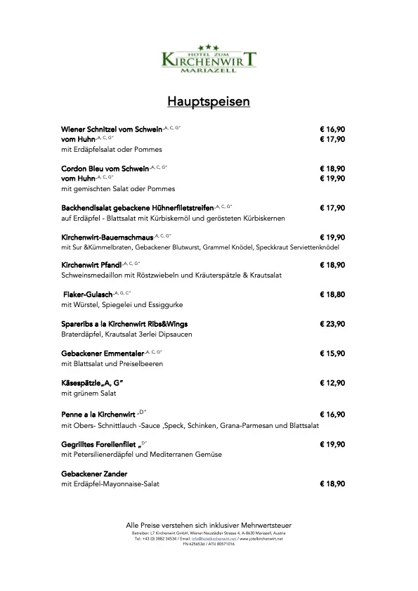 Speisekarte photo 1