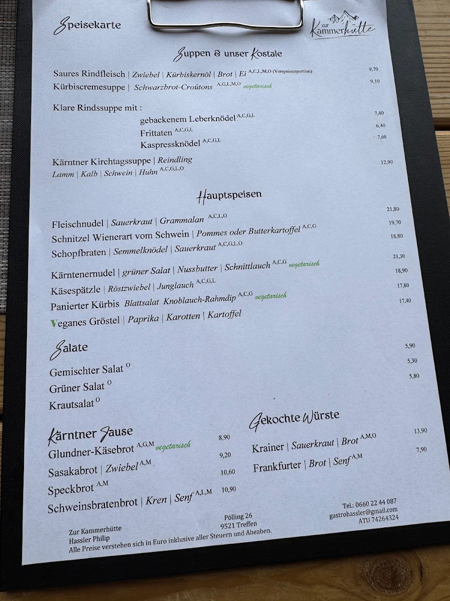 Speisekarte photo 1