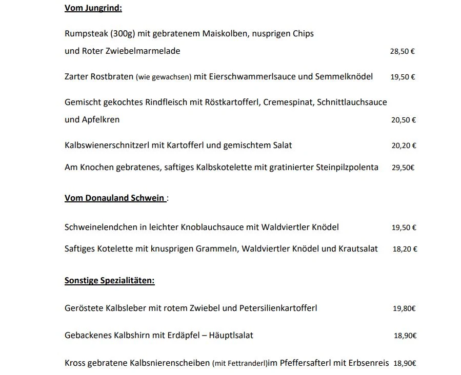 Speisekarte photo 1