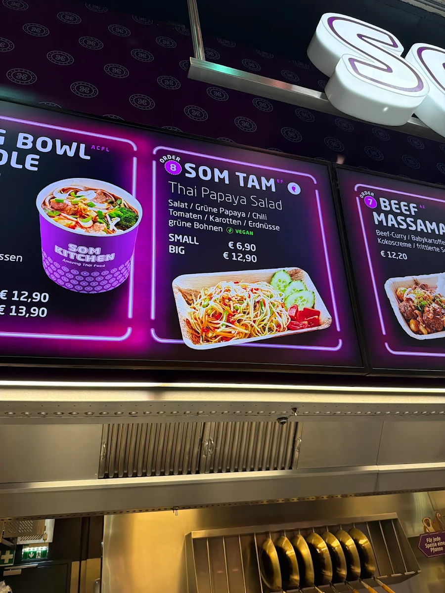 Speisekarte, Som Kitchen - Hauptbahnhof