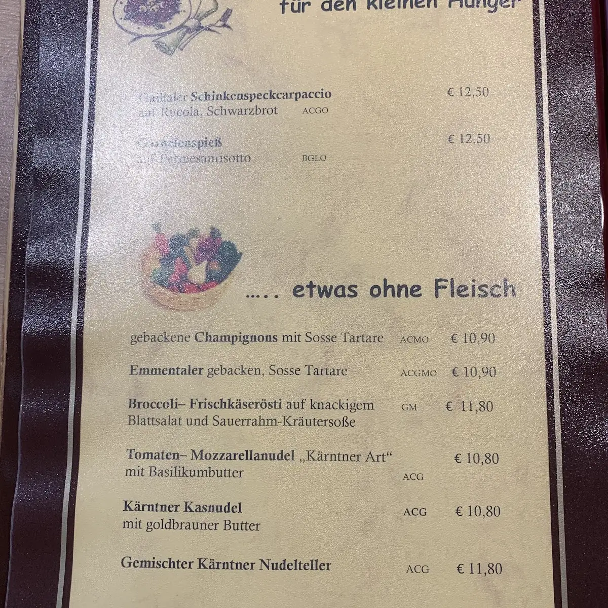 Speisekarte photo 1