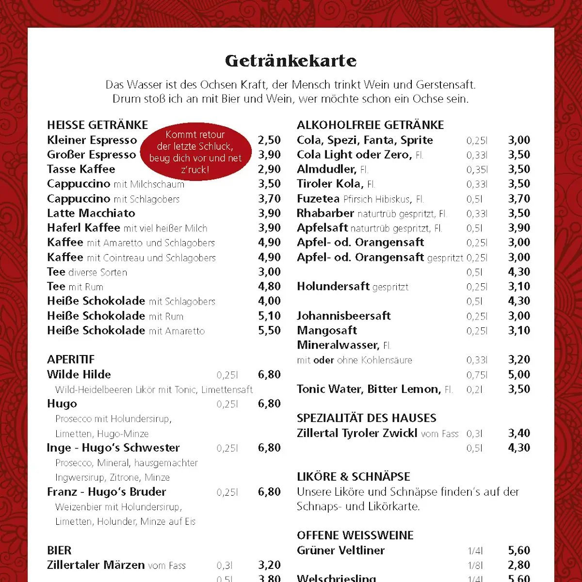 Speisekarte photo 8