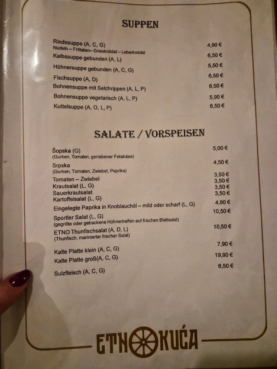 Speisekarte photo 1