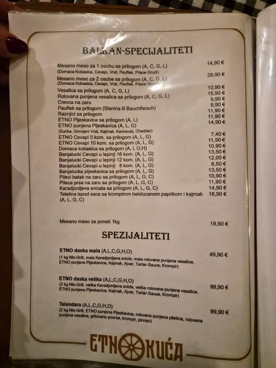 Speisekarte photo 2