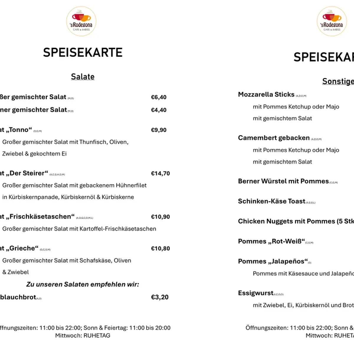 Speisekarte photo 1