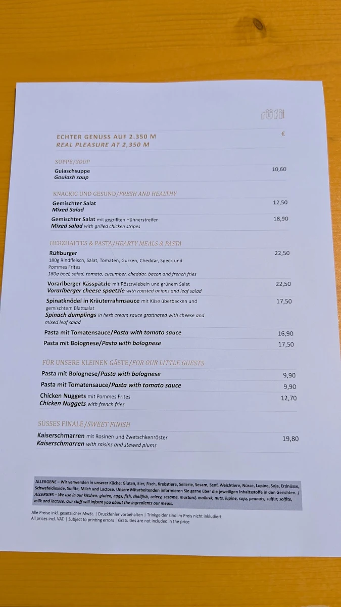 Speisekarte photo 1