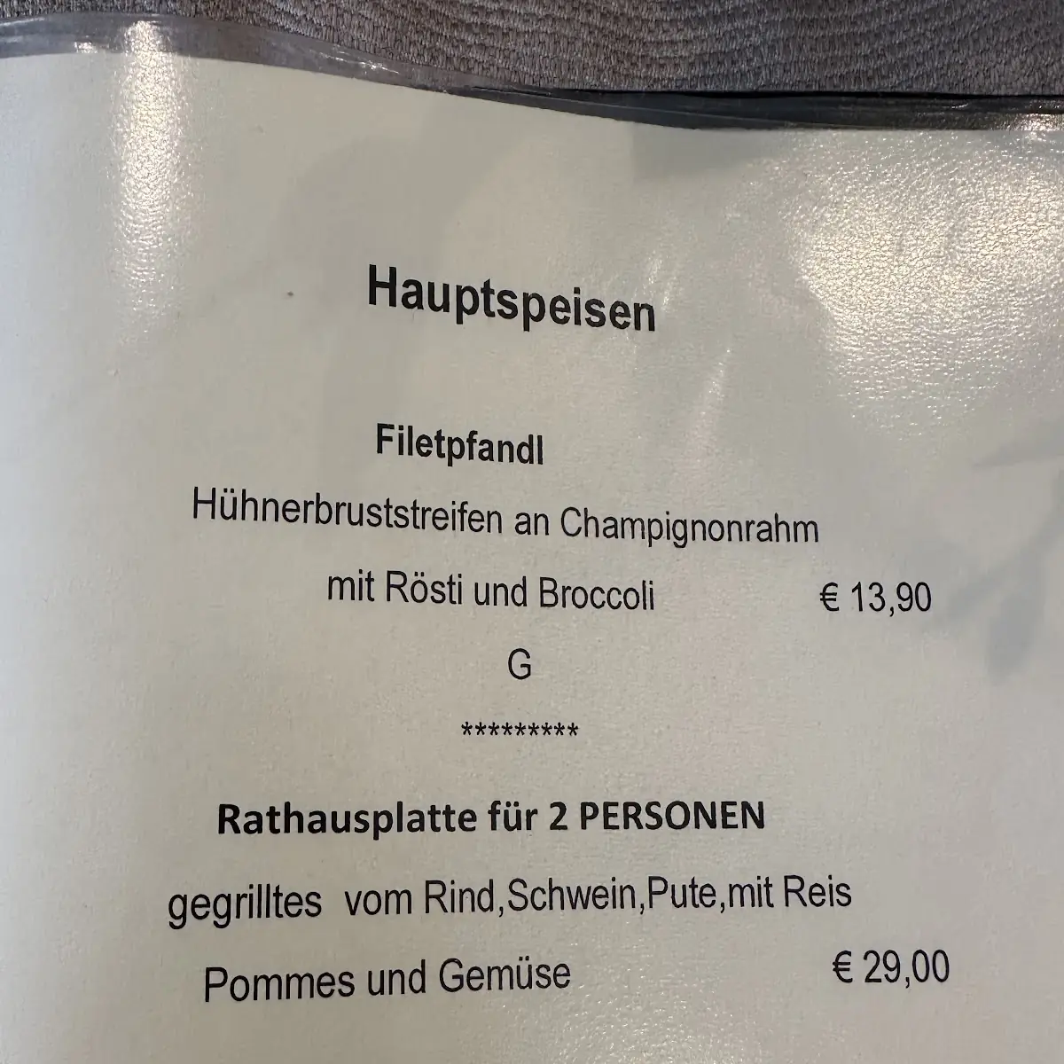Speisekarte photo 1