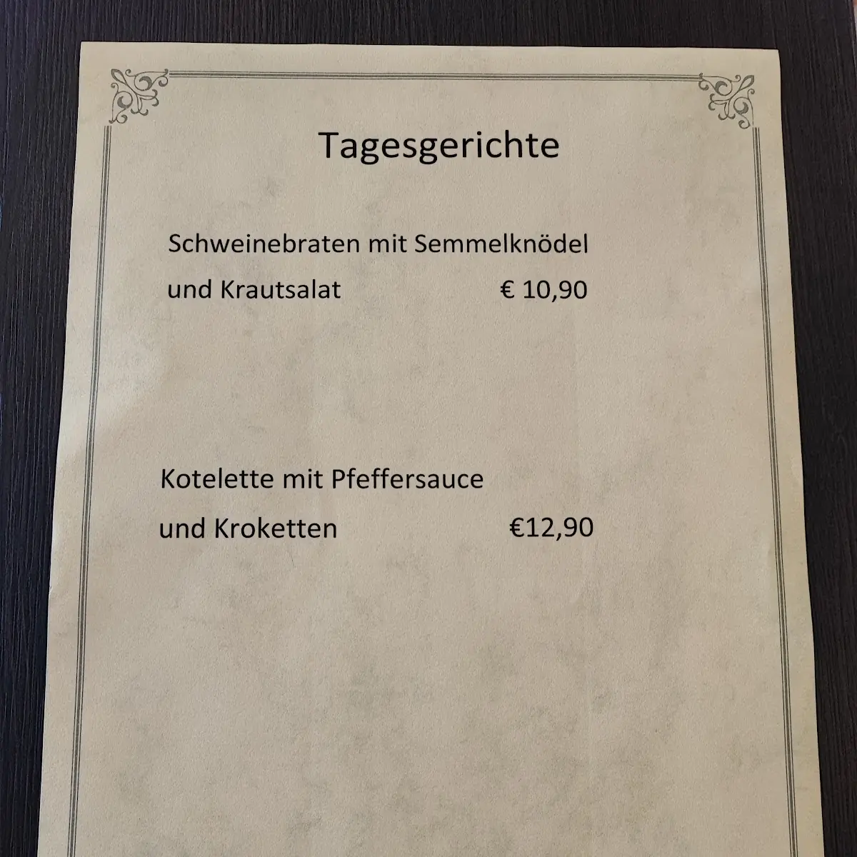 Speisekarte photo 3