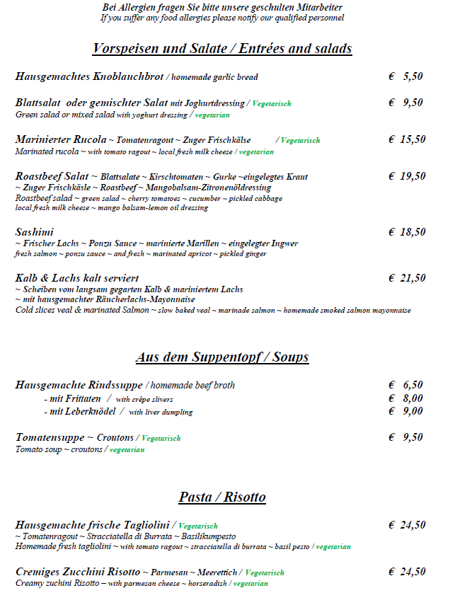Speisekarte photo 2