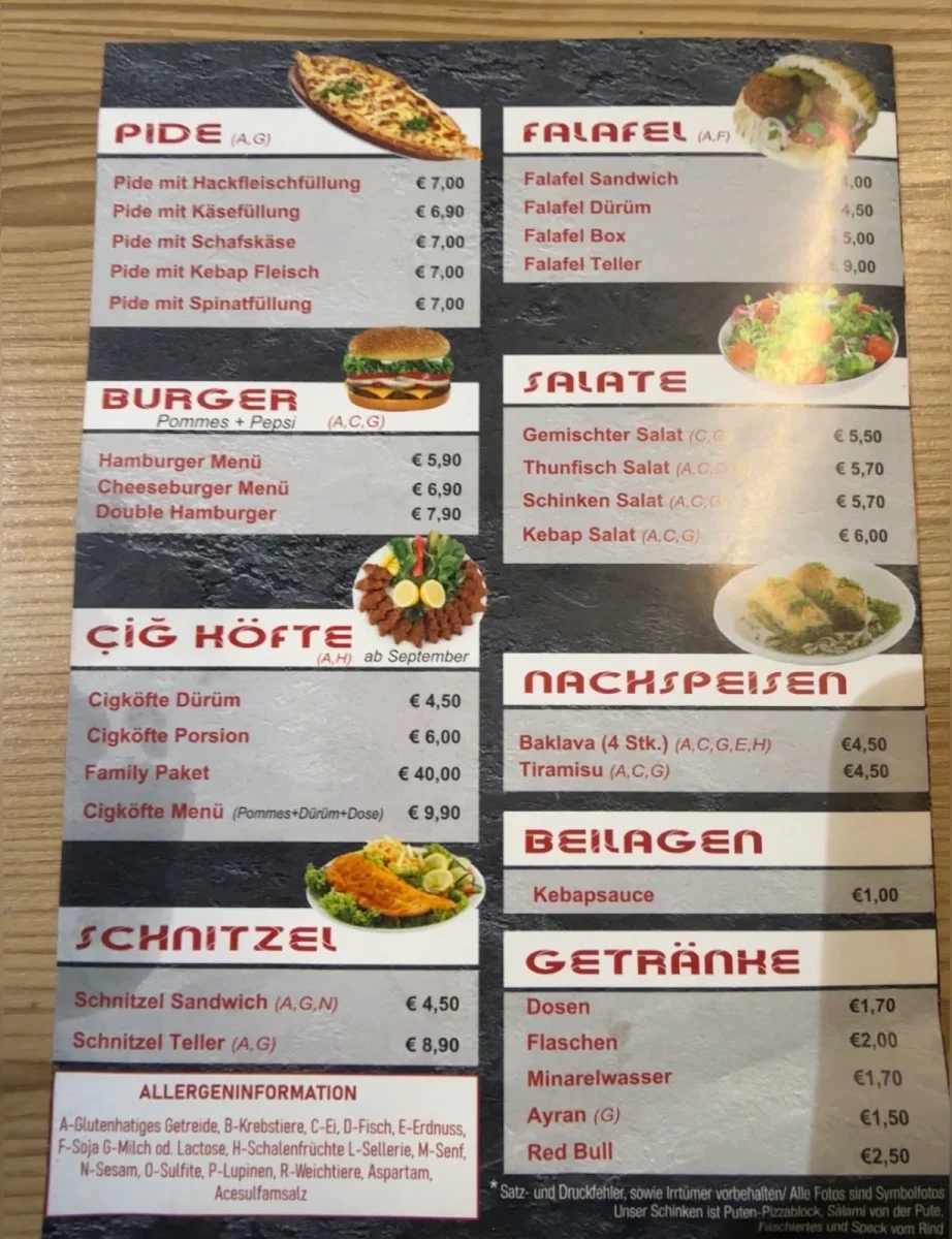 Speisekarte photo 2