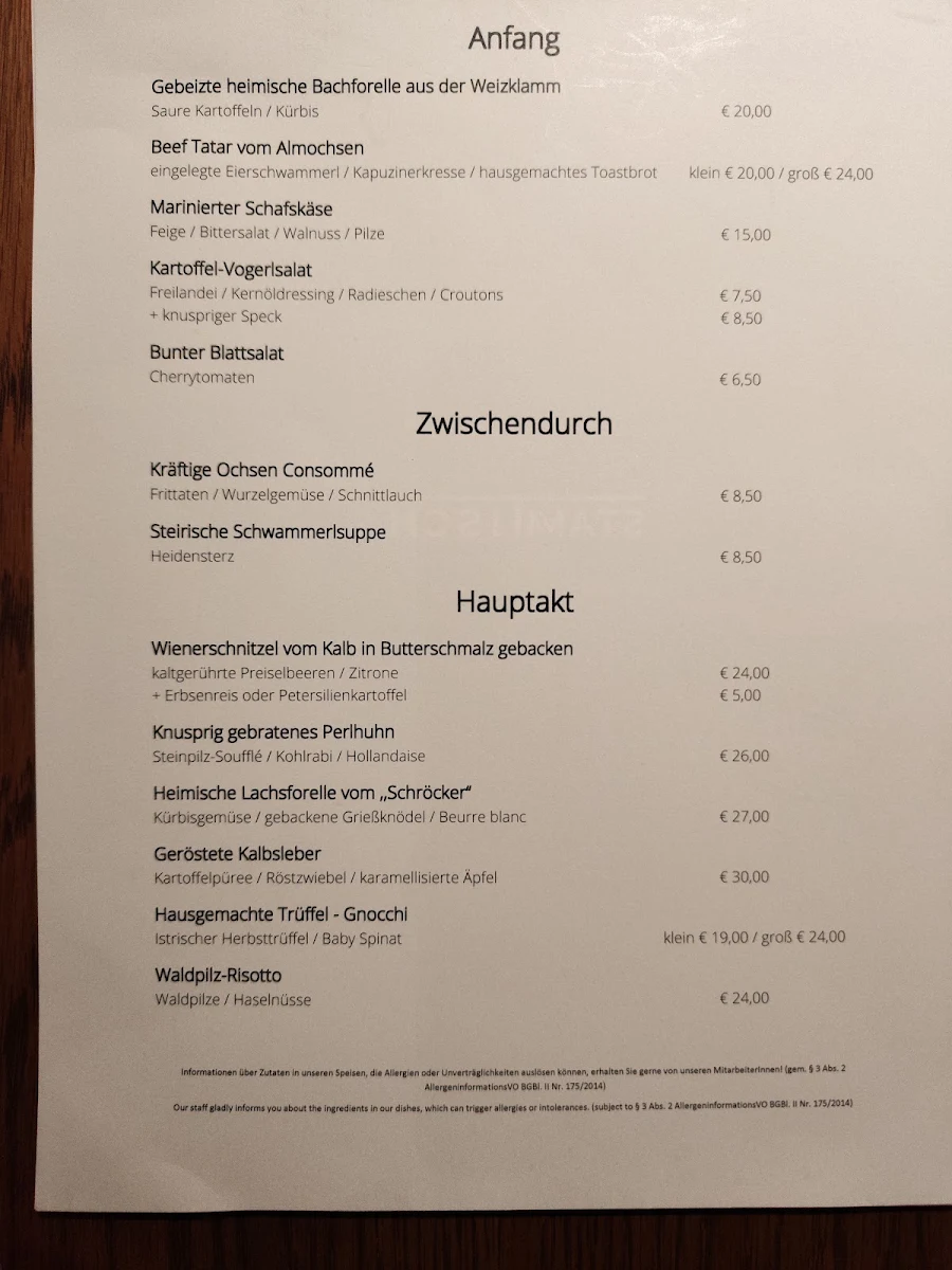 Speisekarte photo 1