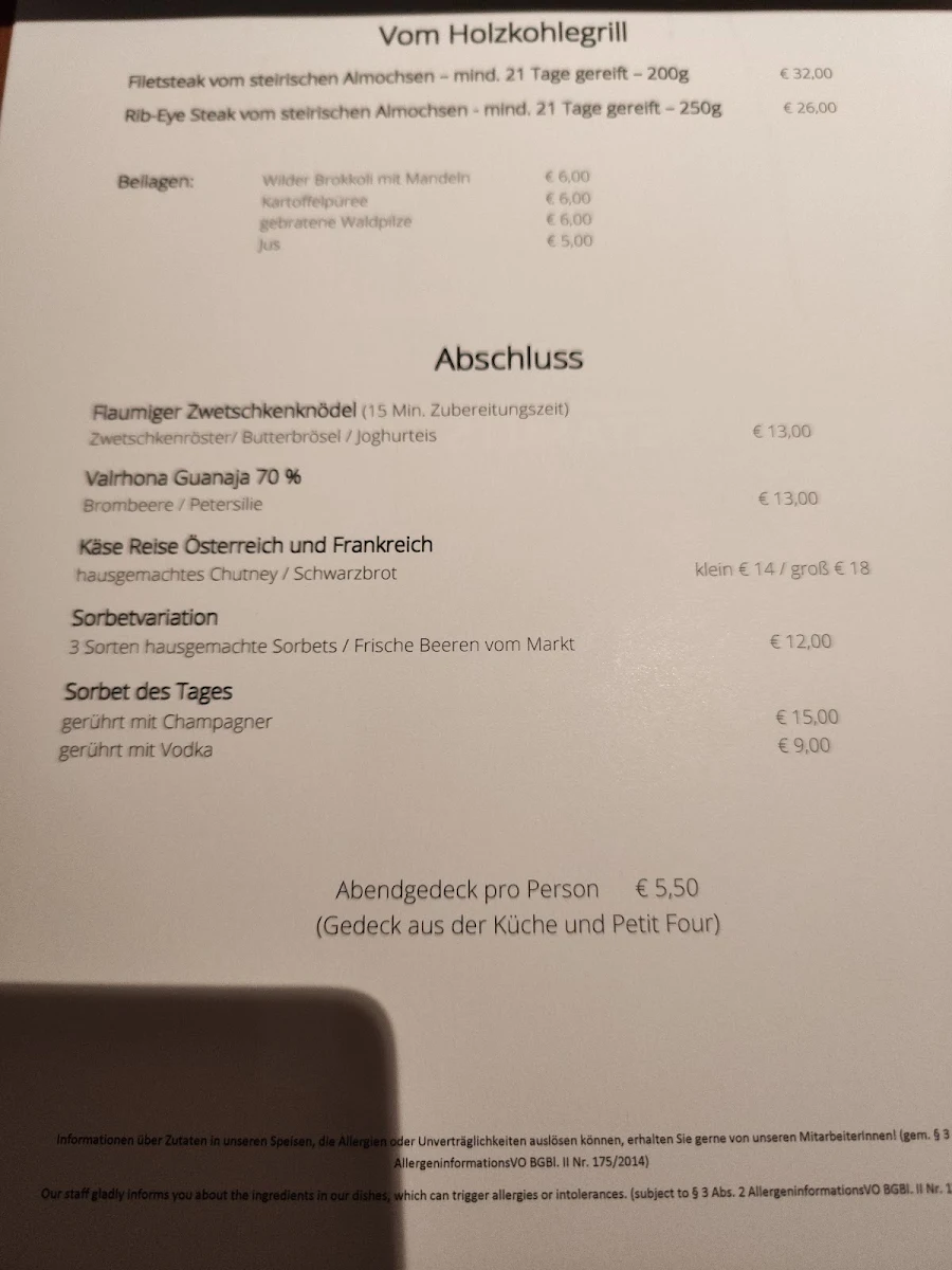 Speisekarte photo 2