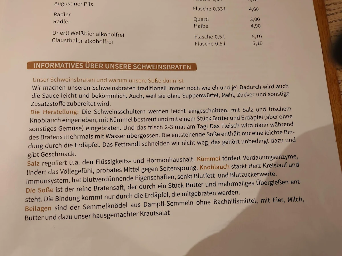 Speisekarte photo 2