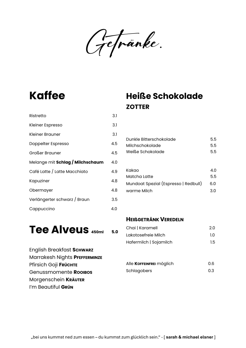 Speisekarte photo 1