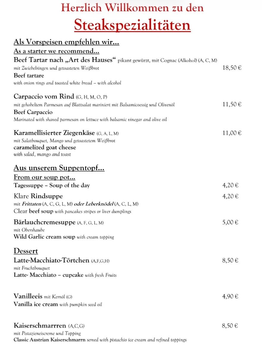 Speisekarte photo 1
