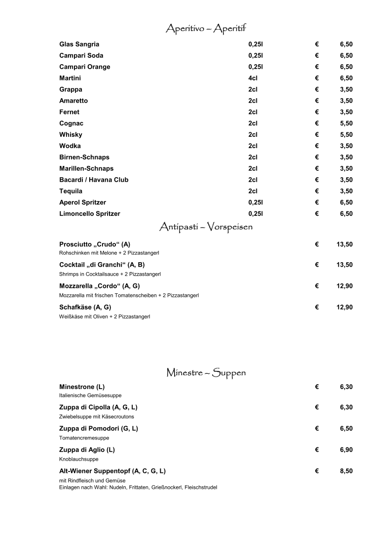 Speisekarte photo 1