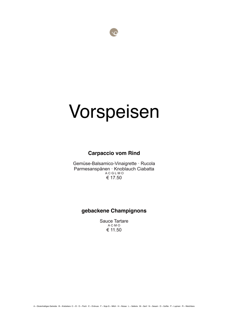 Speisekarte photo 10