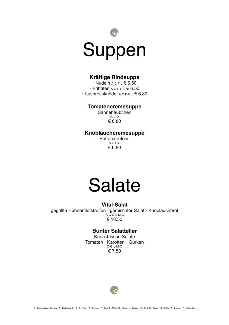 Speisekarte photo 5