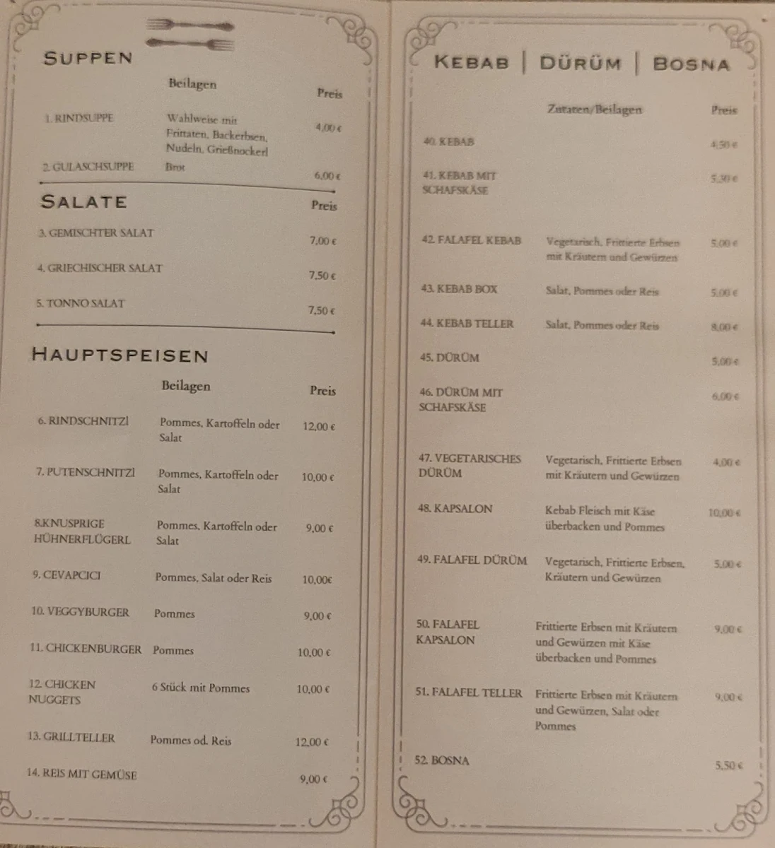 Speisekarte photo 3
