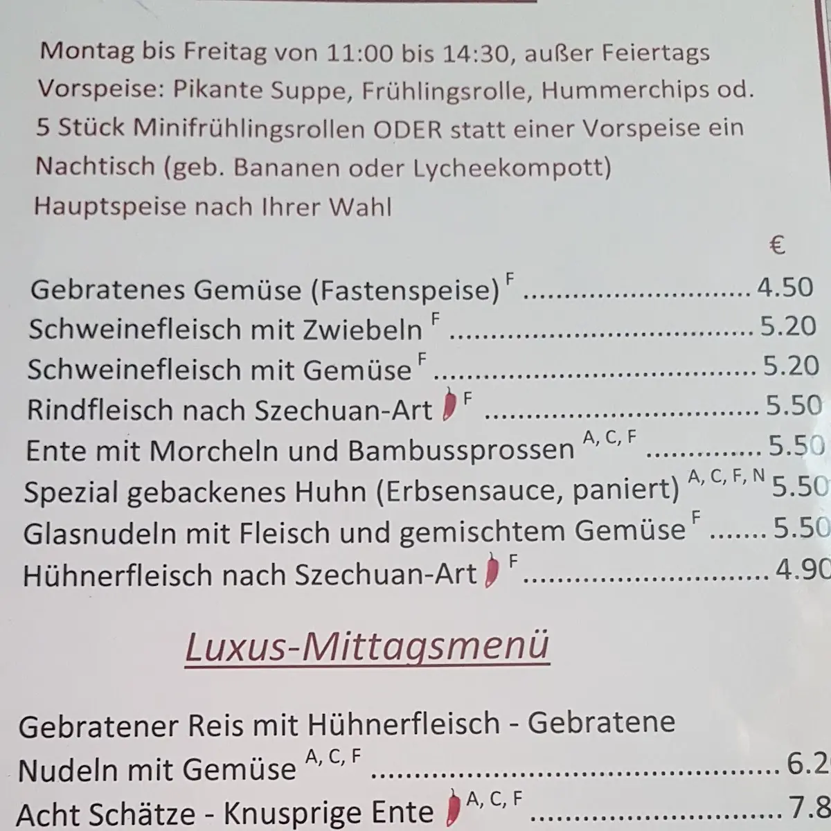 Speisekarte photo 3