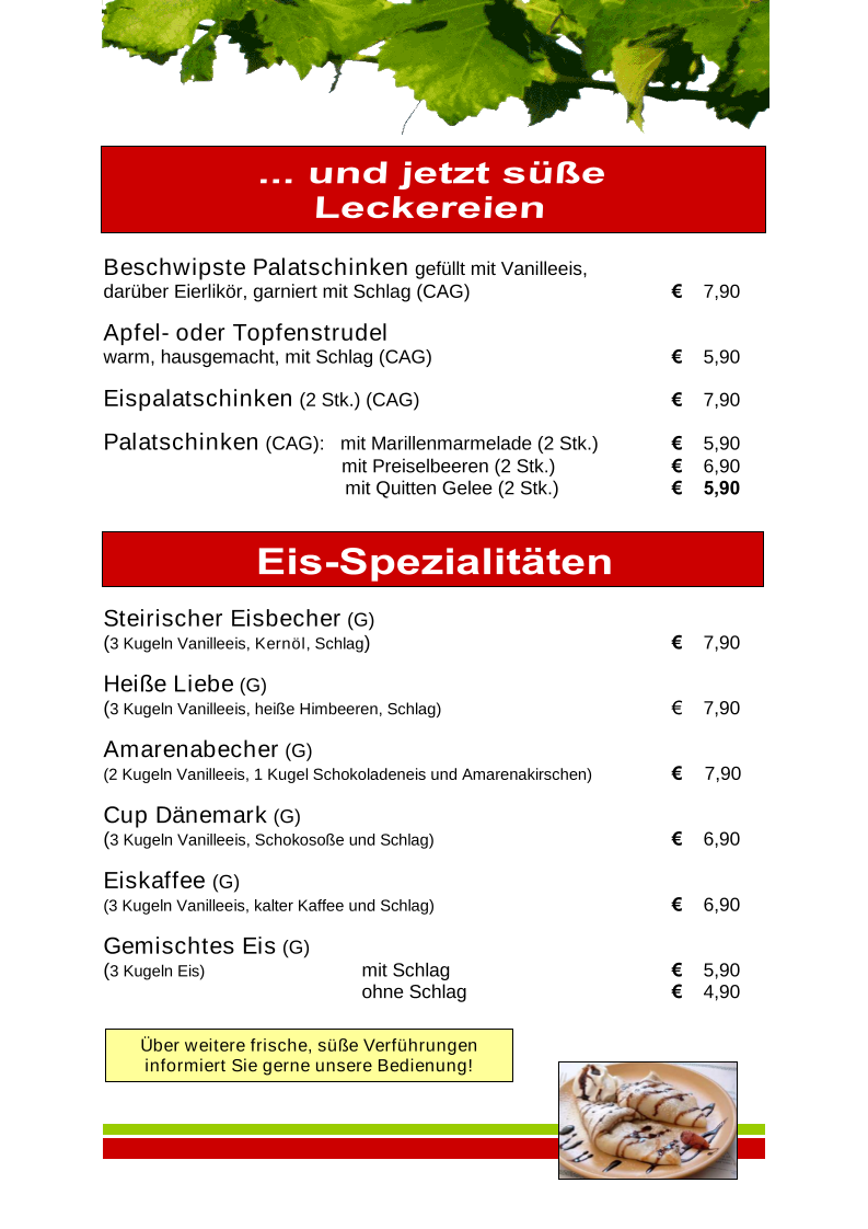 Speisekarte photo 2