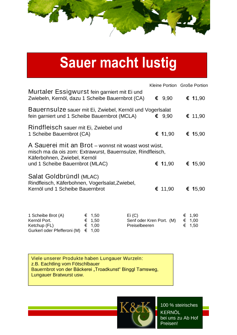 Speisekarte photo 3